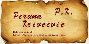 Peruna Krivčević vizit kartica